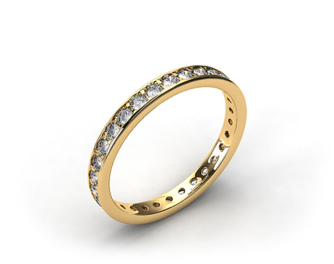18k Yellow Gold 0.61ct Pave Diamond Eternity Band